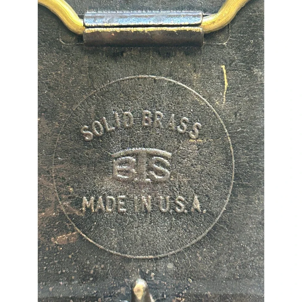 Vintage Transportation Mfg Corp MC-9 Crusader II Solid Brass Belt Buckle BTS USA
